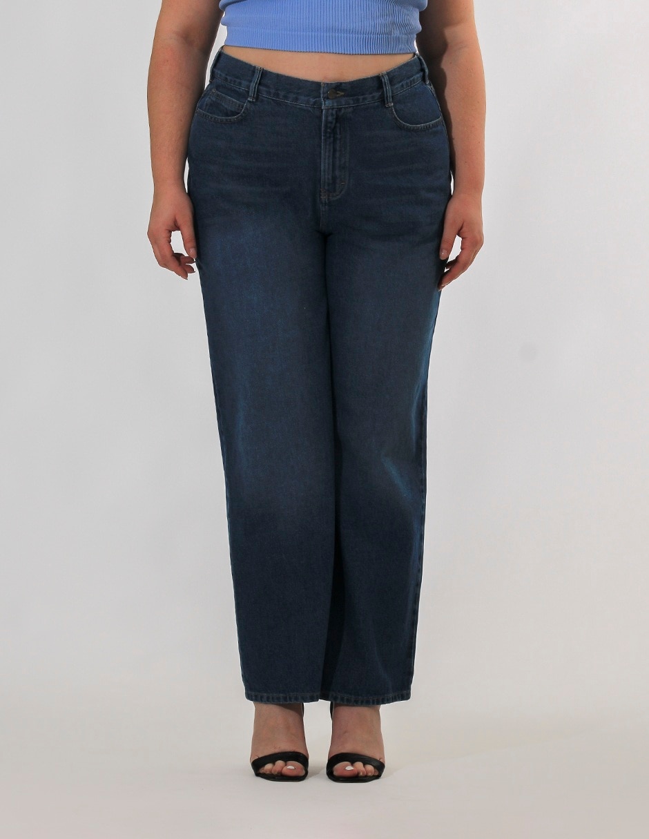 Jeans wide leg corte cintura alta para mujer Jeans wide leg corte cintura alta para mujer