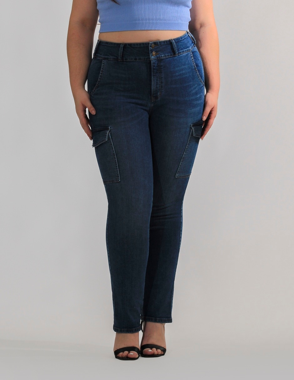 Jeans carpenter straight corte cintura alta para mujer Jeans carpenter straight corte cintura alta para mujer