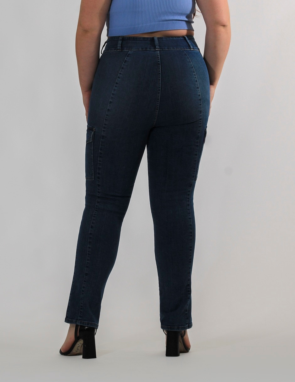 Jeans carpenter straight corte cintura alta para mujer 4