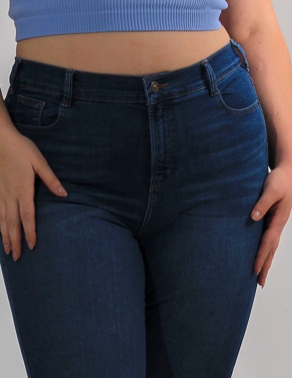 Jeans skinny corte cintura alta para mujer 4