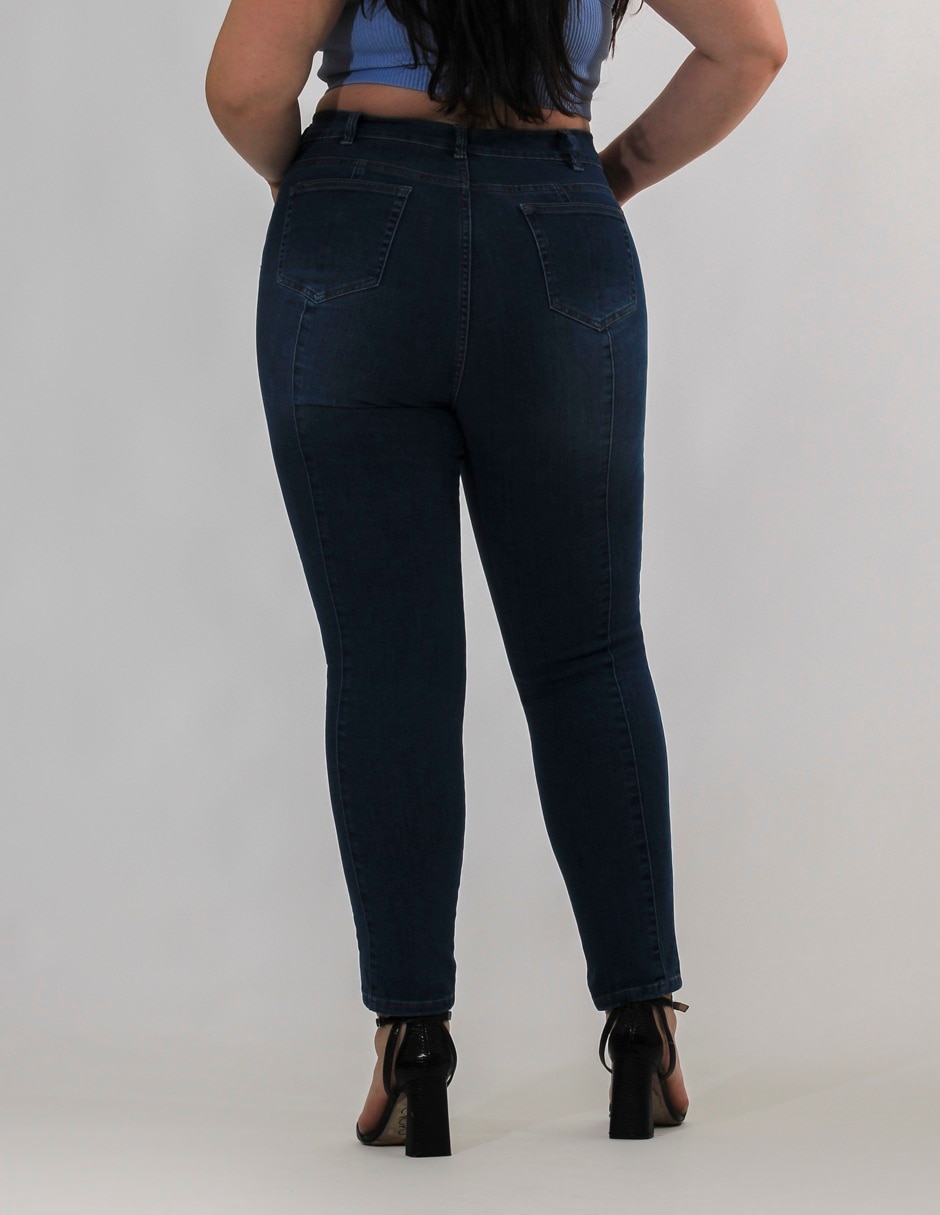 Jeans skinny corte cintura alta para mujer 5
