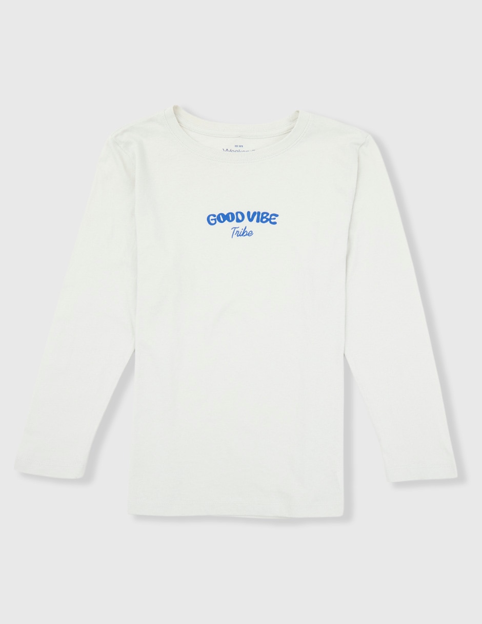 Playera manga larga para niño Playera manga larga para niño