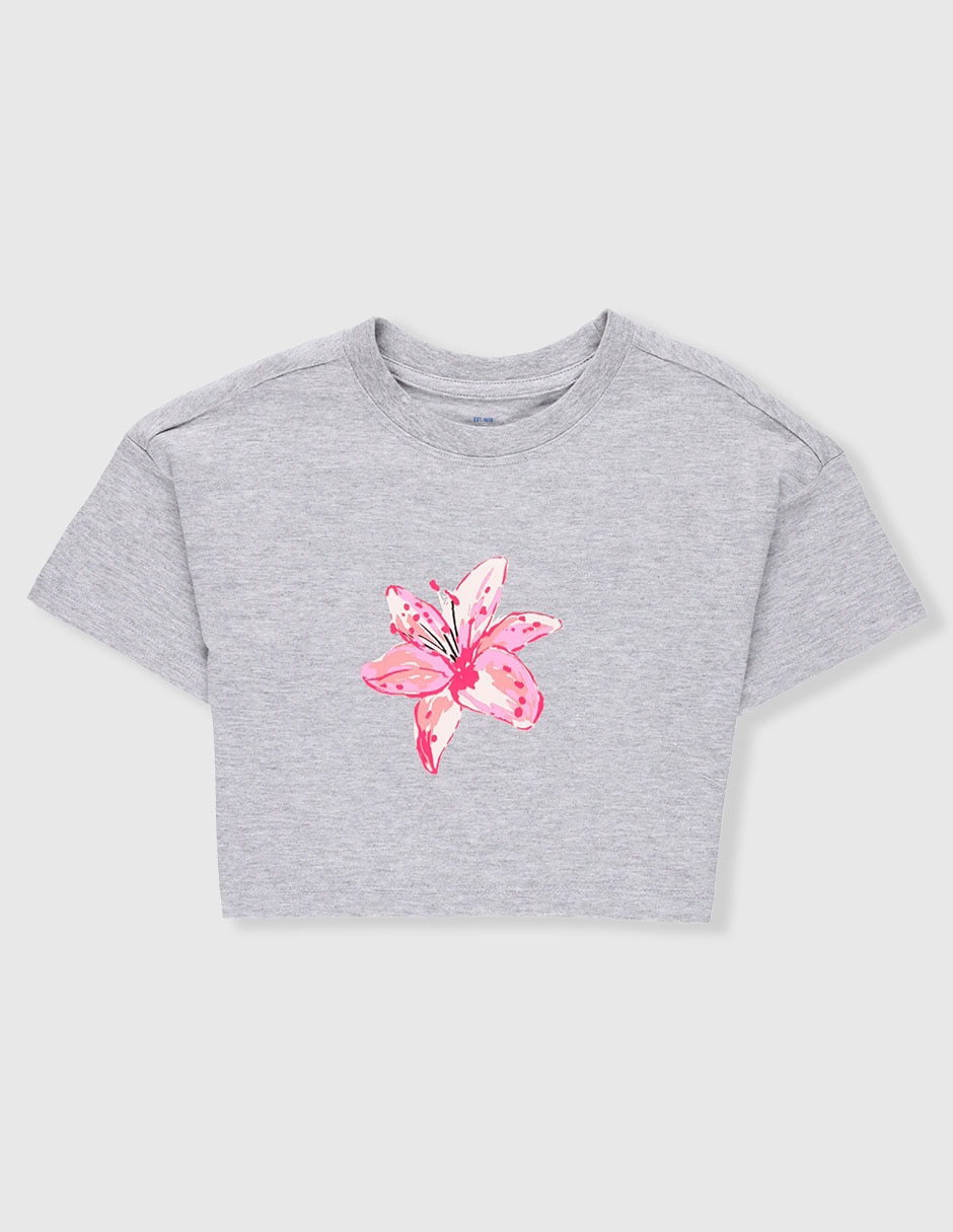 Playera manga corta para niña