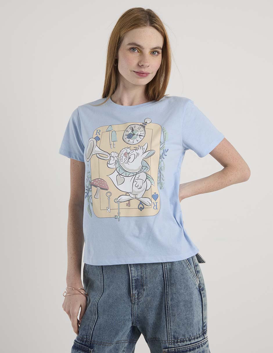 Playera manga corta Disney cuello redondo para mujer
