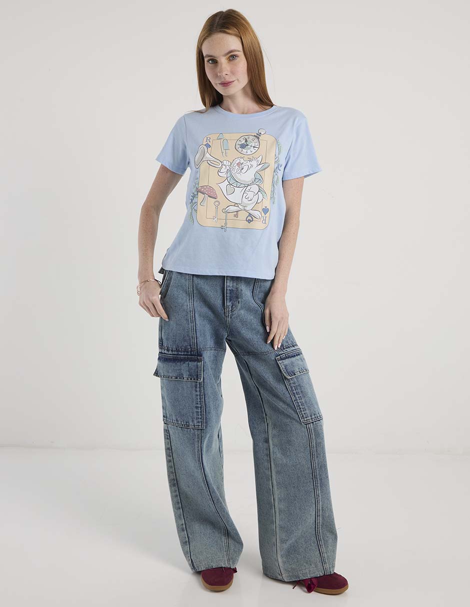 Playera manga corta Disney cuello redondo para mujer