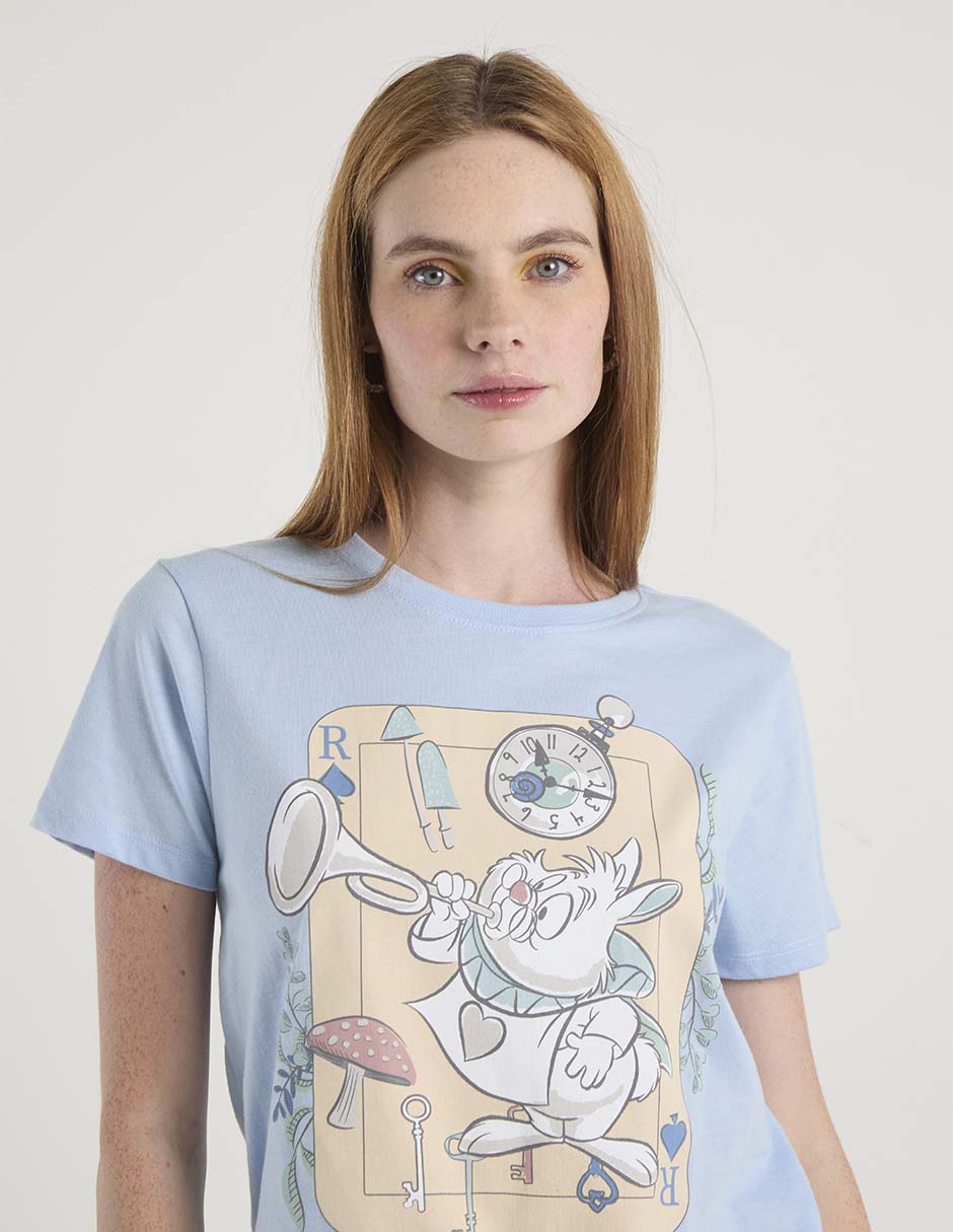 Playera manga corta Disney cuello redondo para mujer