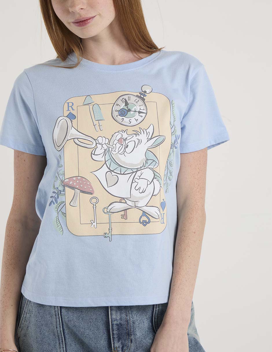 Playera manga corta Disney cuello redondo para mujer
