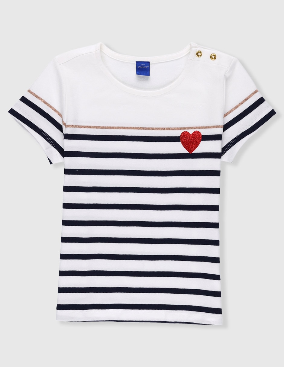 Playera manga corta para bebé niña Playera manga corta para bebé niña