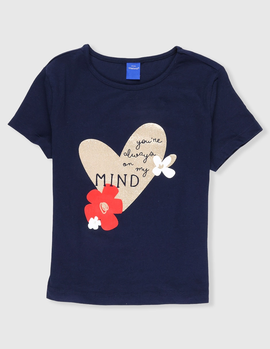 Playera manga corta para niña Playera manga corta para niña