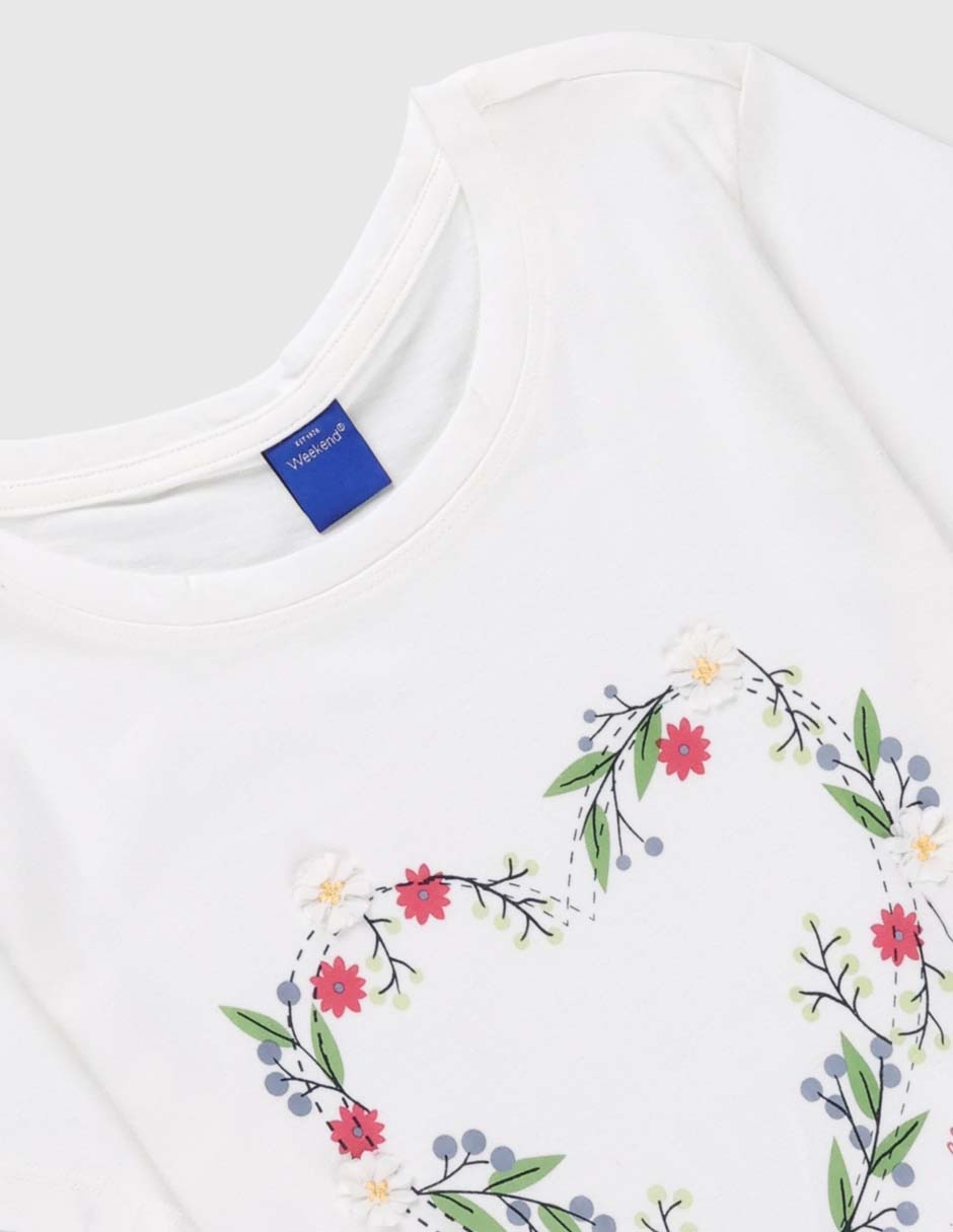 Playera manga corta para niña