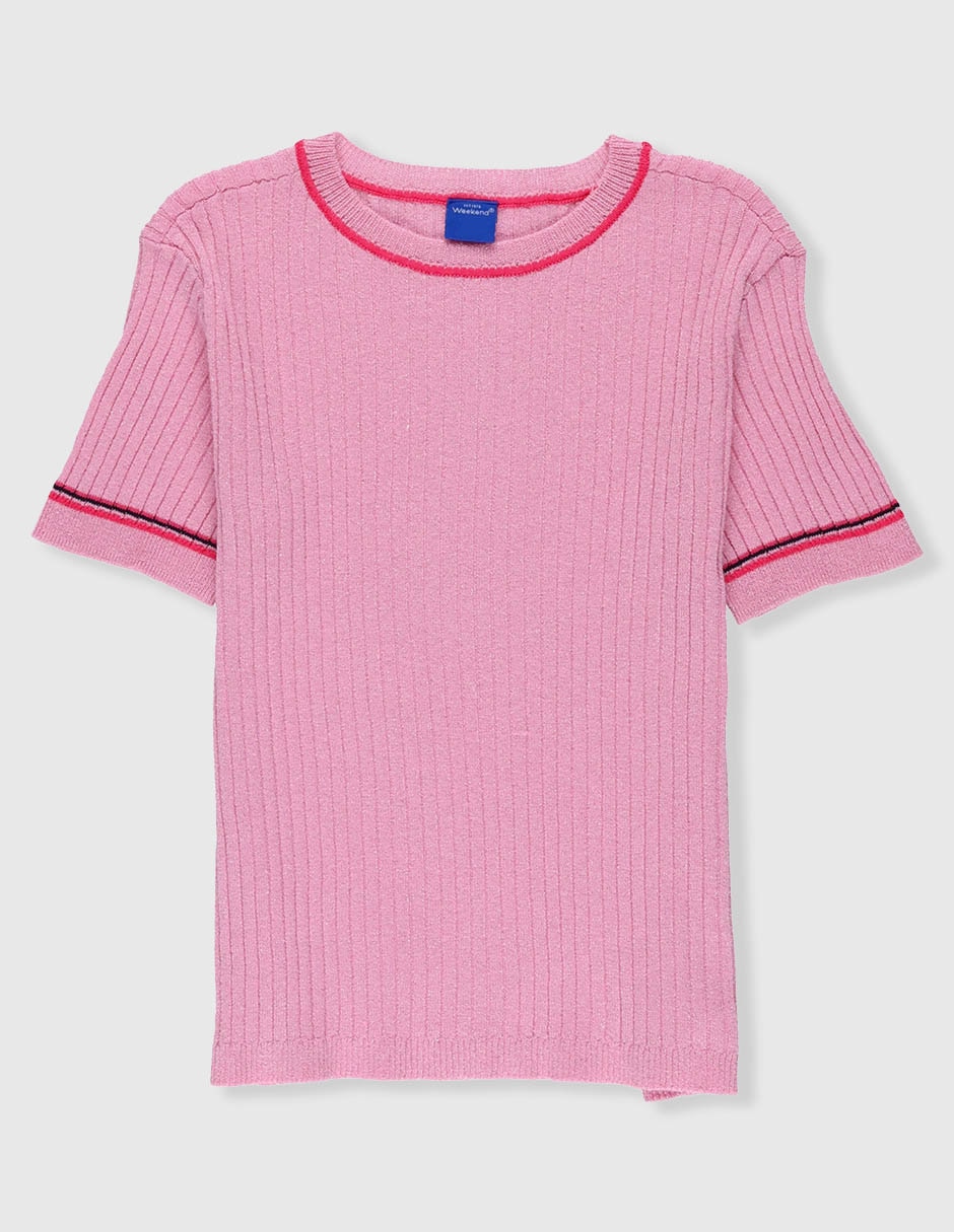 Playera Weekend manga corta para niña