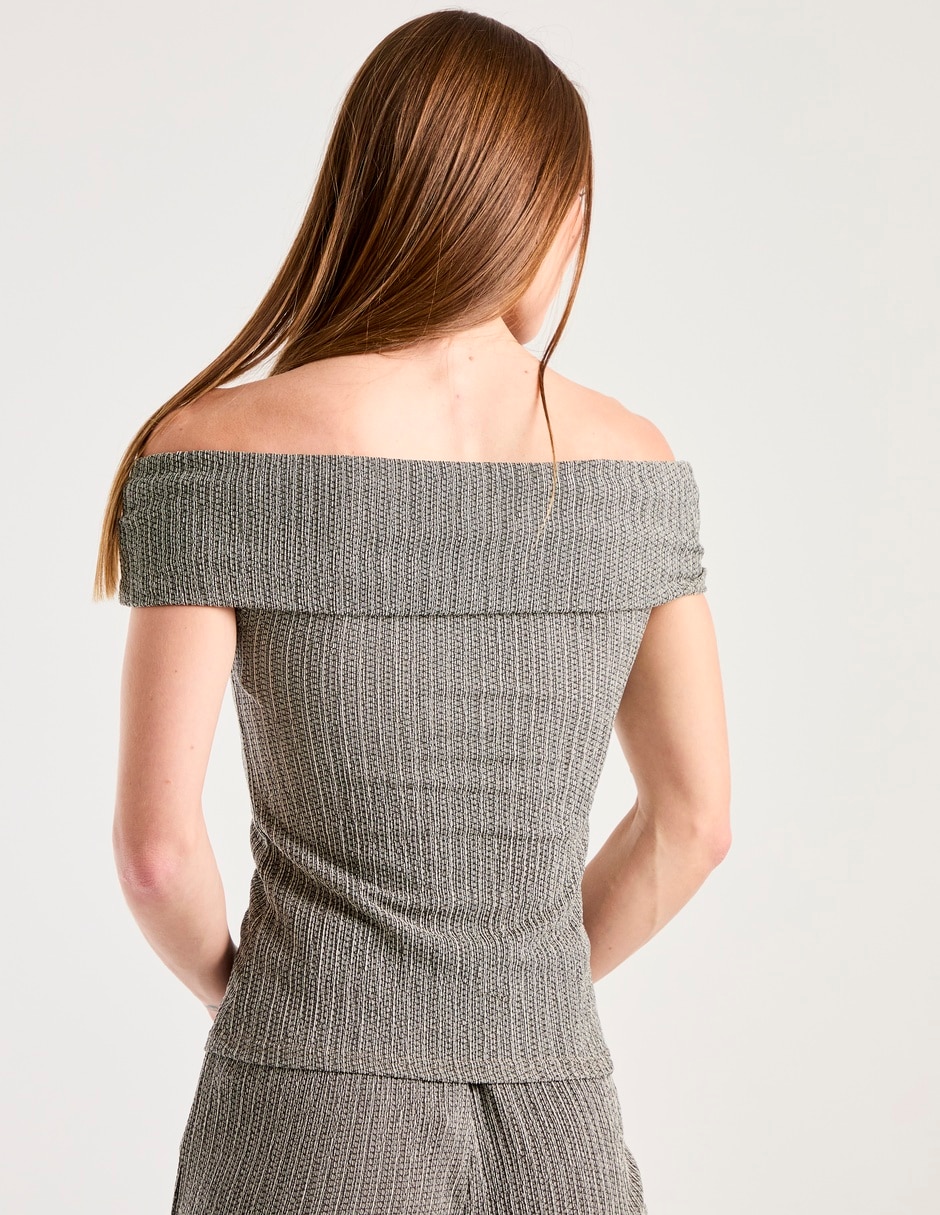 Blusa Metropolis manga corta para mujer