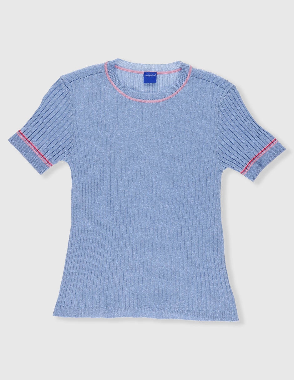 Playera Weekend manga corta para niña