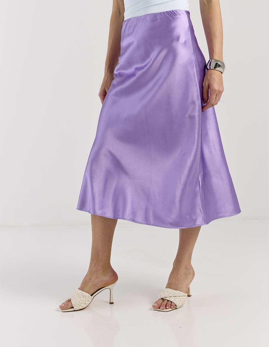 Falda crop cintura alta