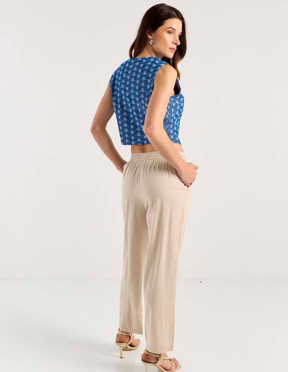 Pantalón easy pant straight para mujer 4