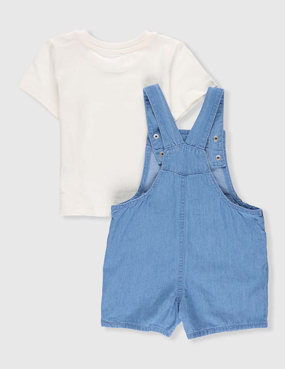 Conjunto overol Stitch de algodón para bebé niño