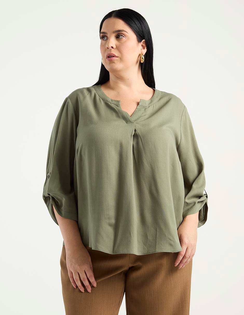 Blusa contempo manga larga para mujer Blusa contempo manga larga para mujer