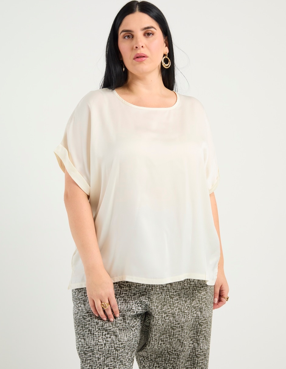Blusa contempo manga corta para mujer Blusa contempo manga corta para mujer