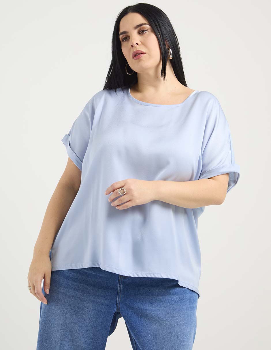 Blusa contempo manga corta para mujer Blusa contempo manga corta para mujer