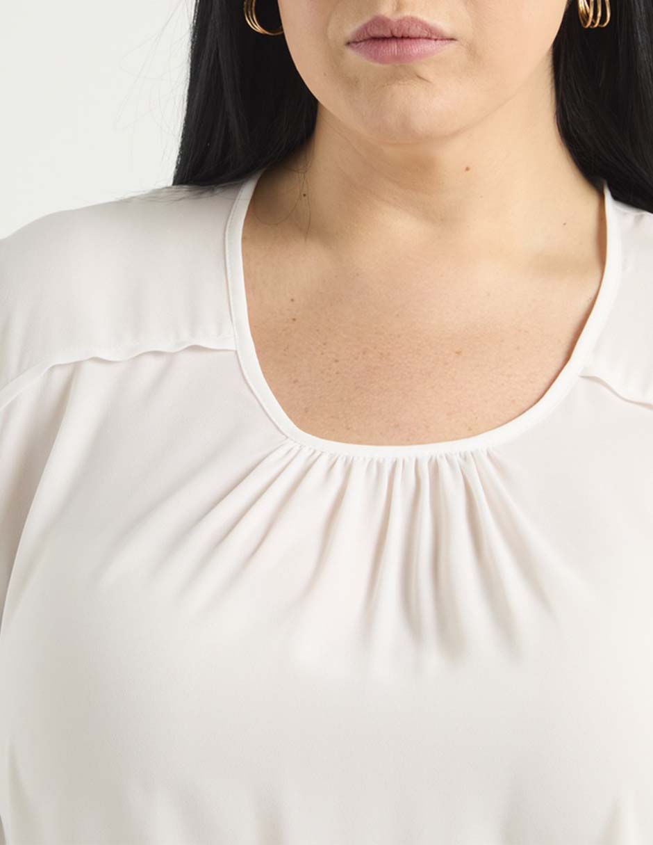 Blusa manga al codo para mujer 4
