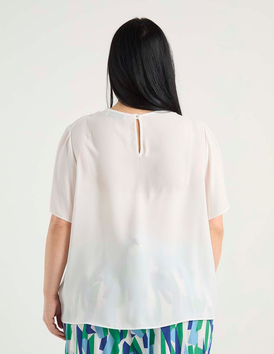 Blusa manga al codo para mujer 6