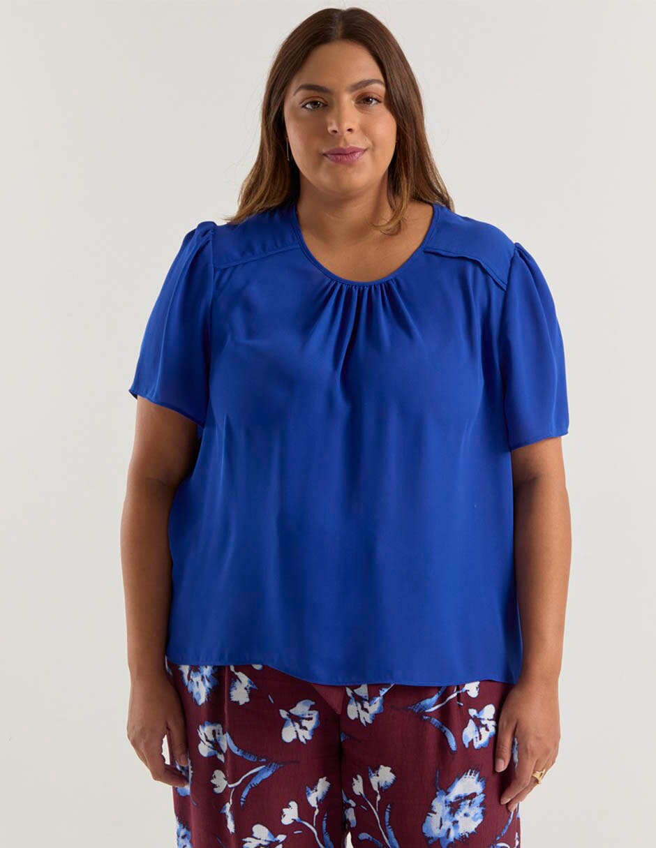 Blusa manga al codo para mujer 5