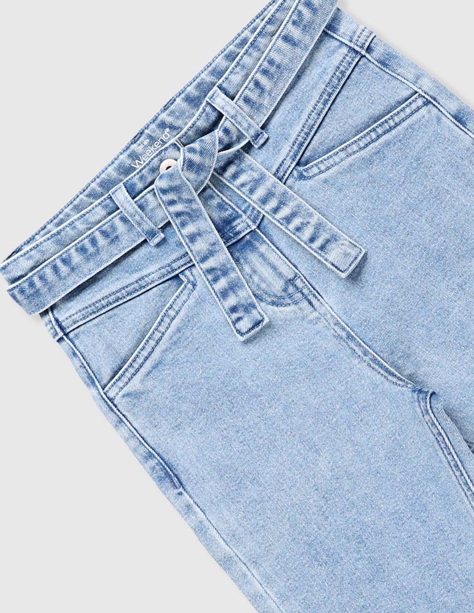 Jeans skinny Weekend lavado claro para niña