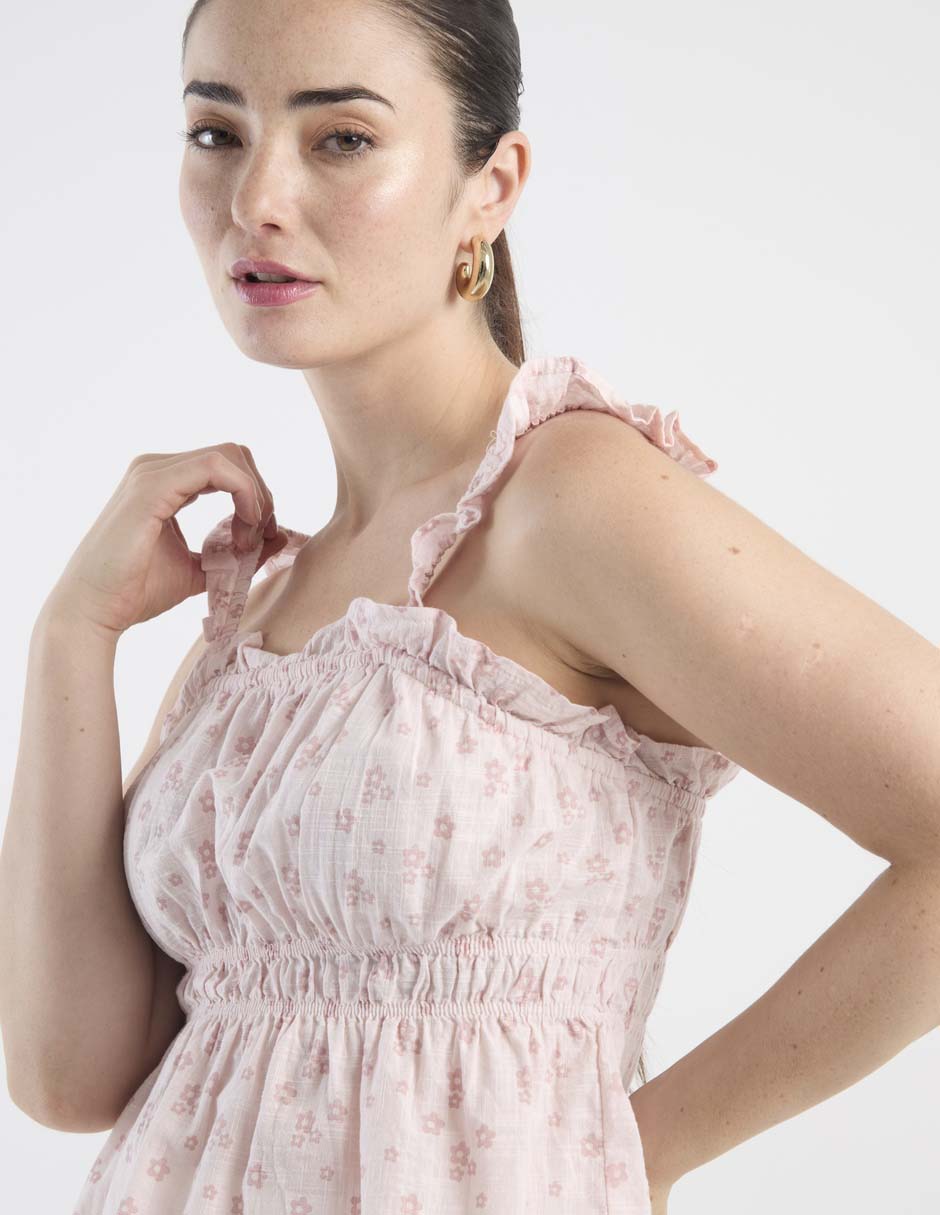 Top escote cuadrado tirante delgado 5