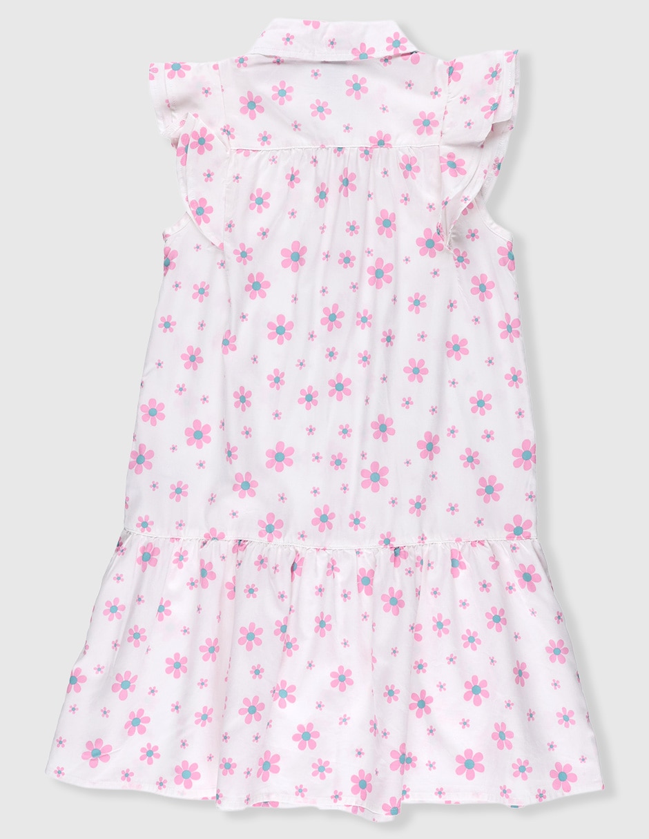 Vestido manga volantes para niña
