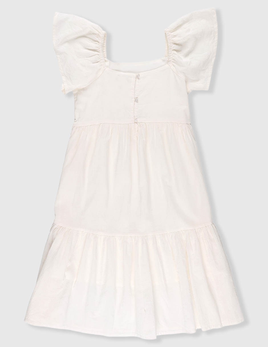 Vestido manga mariposa para niña