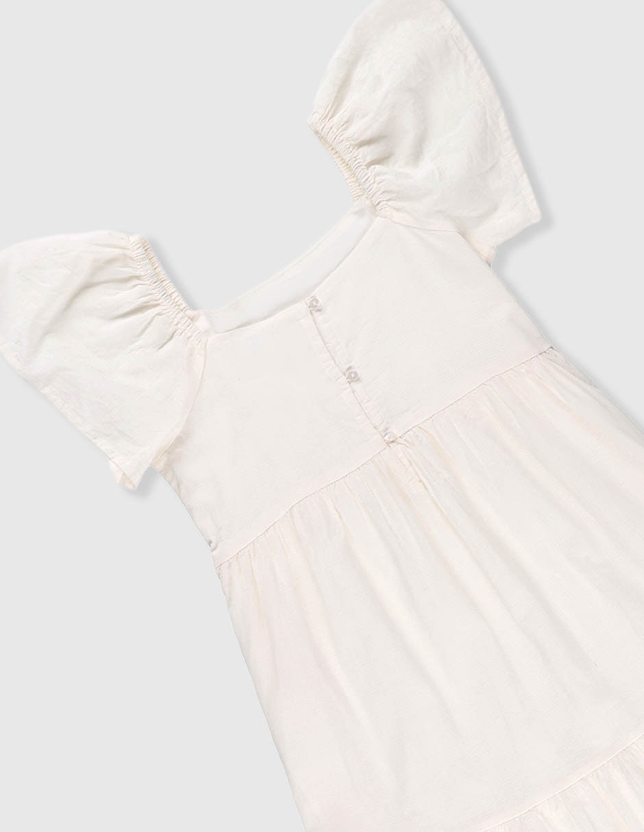 Vestido manga mariposa para niña
