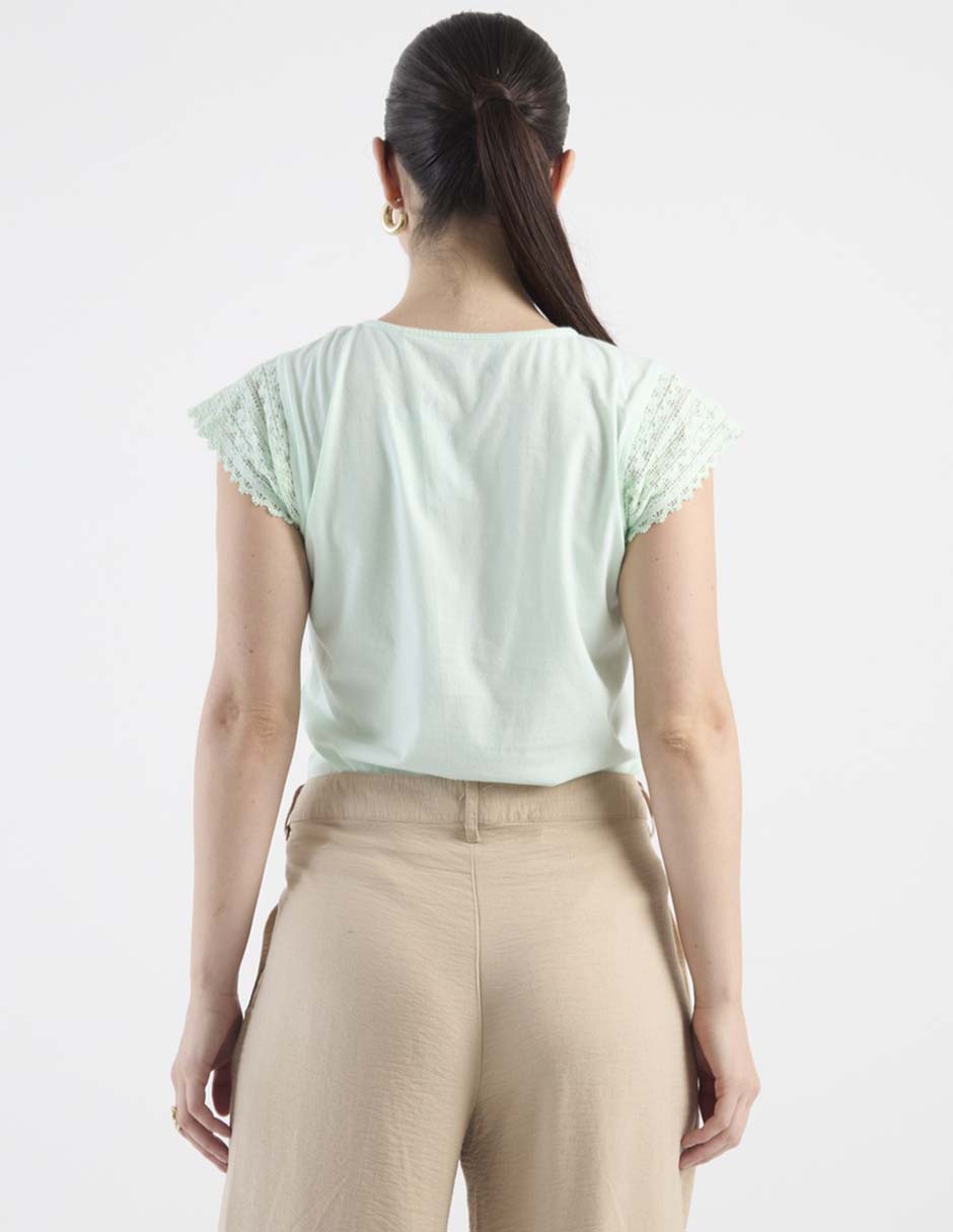 Playera manga corta Week by Weekend cuello redondo para mujer
