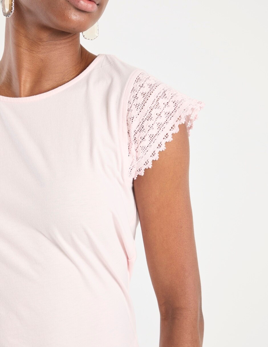 Playera manga corta cuello redondo para mujer 5