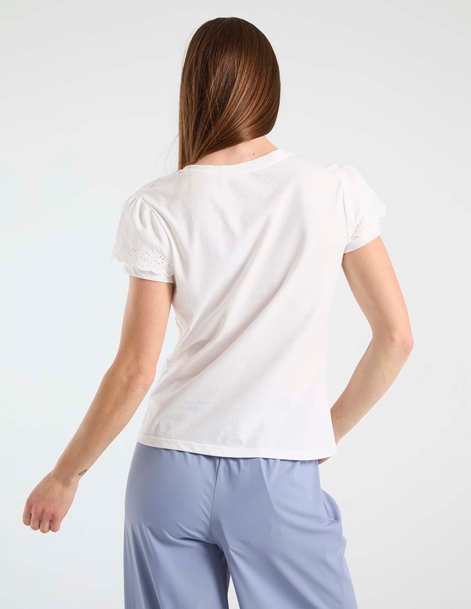 Playera manga corta cuello v mujer 4