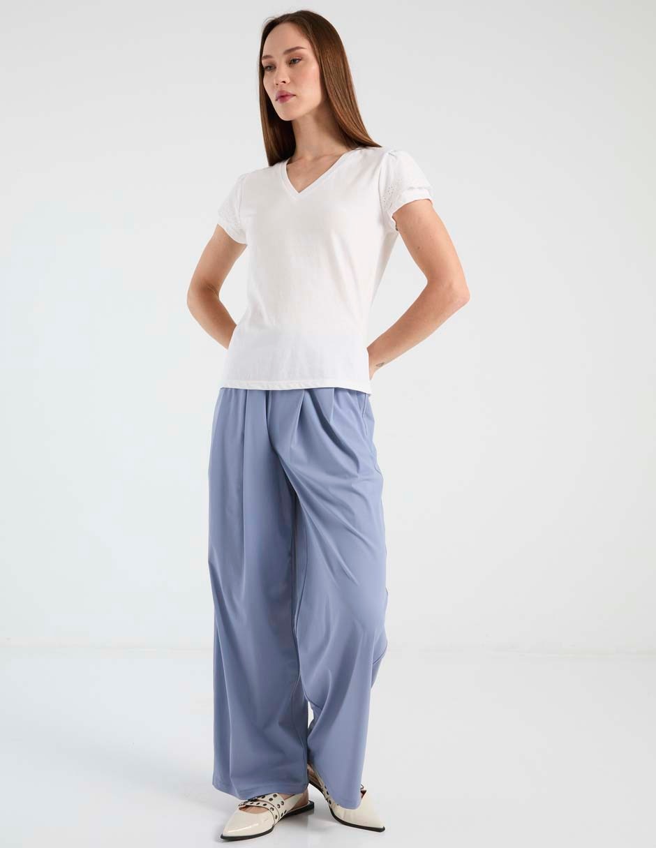 Playera manga corta cuello v mujer 3