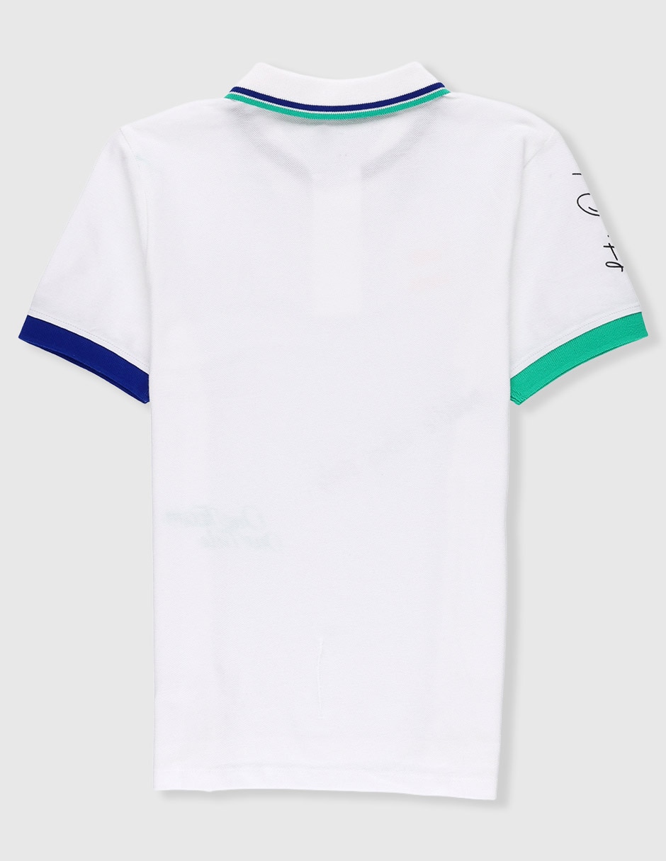 Playera tipo polo de algodón para niño