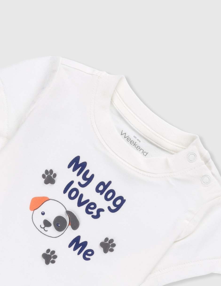 Playera Weekend Baby manga corta para bebé niño