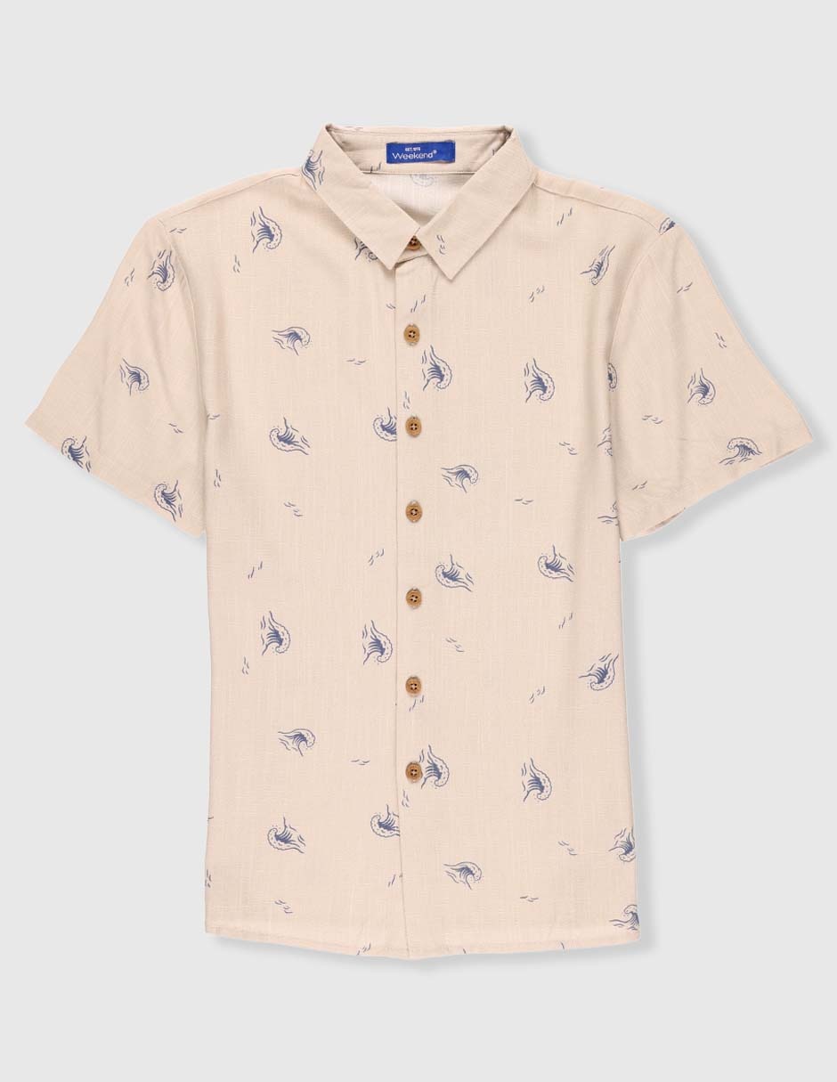 Camisa casual manga corta para niño Camisa casual manga corta para niño
