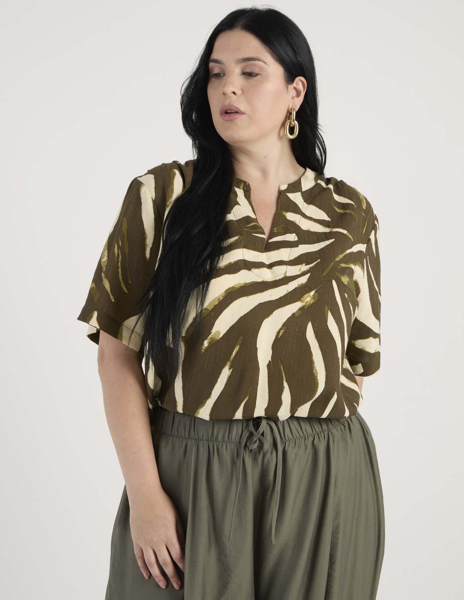 Blusa manga al codo para mujer 1