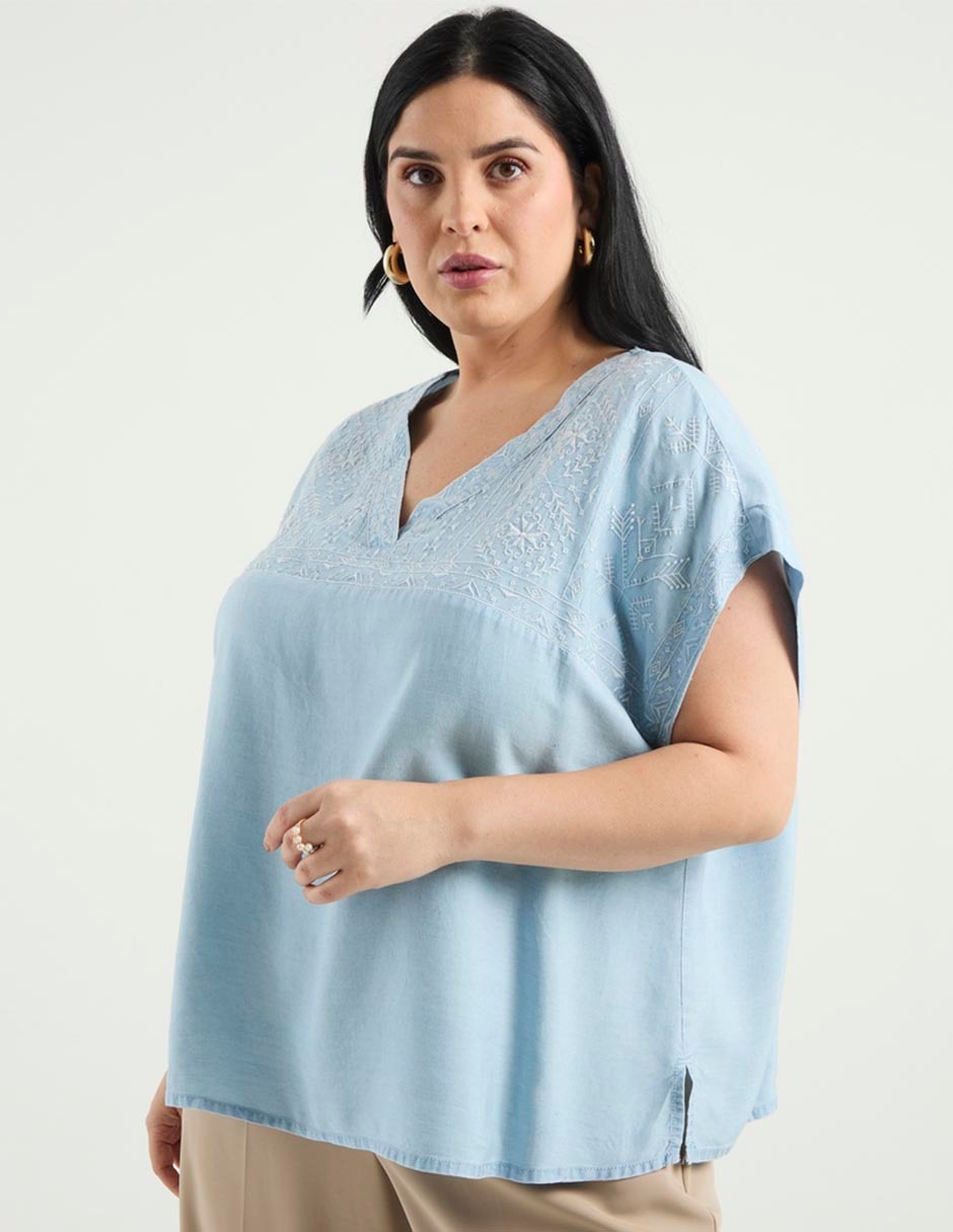 Blusa manga corta para mujer 1