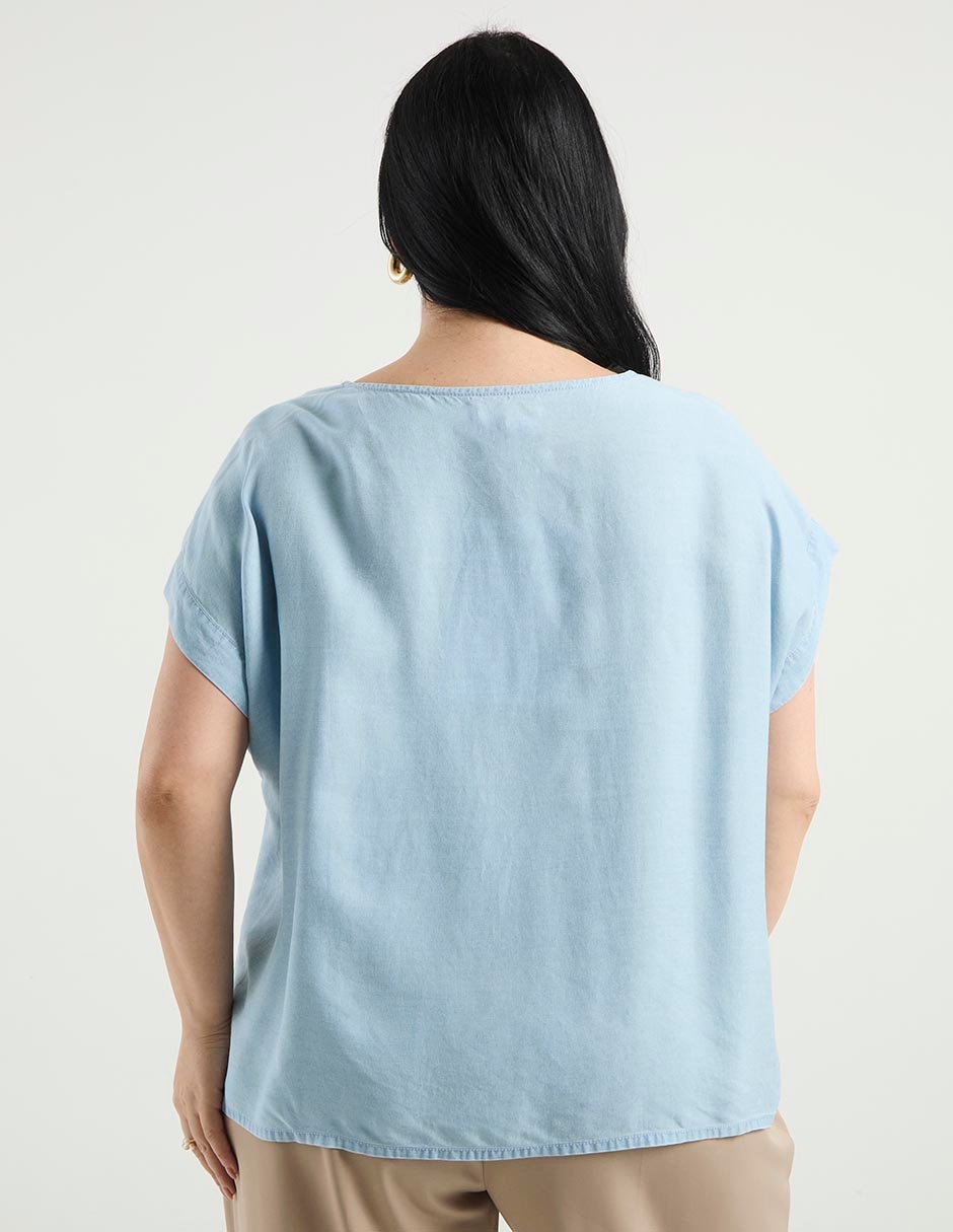 Blusa manga corta para mujer 5