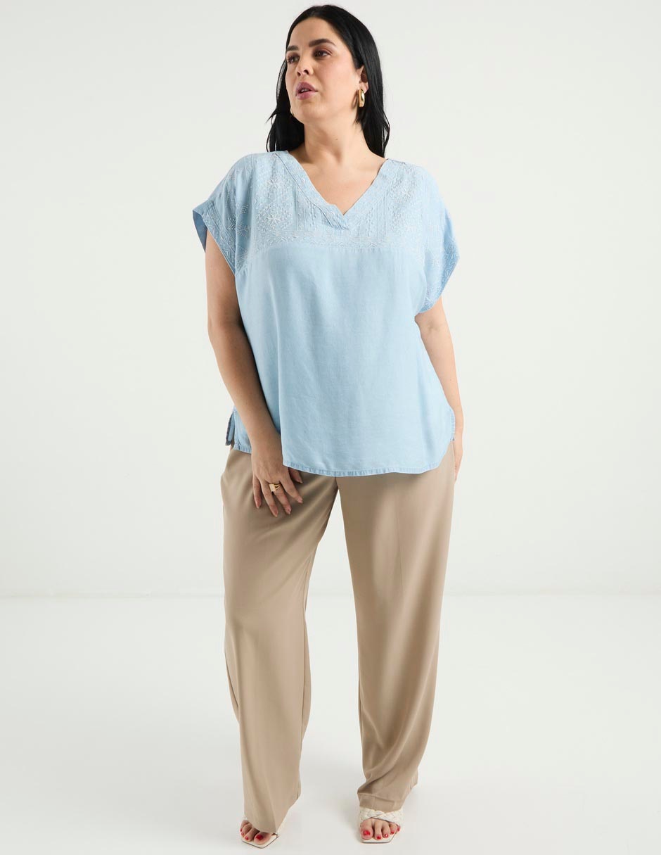 Blusa manga corta para mujer 6