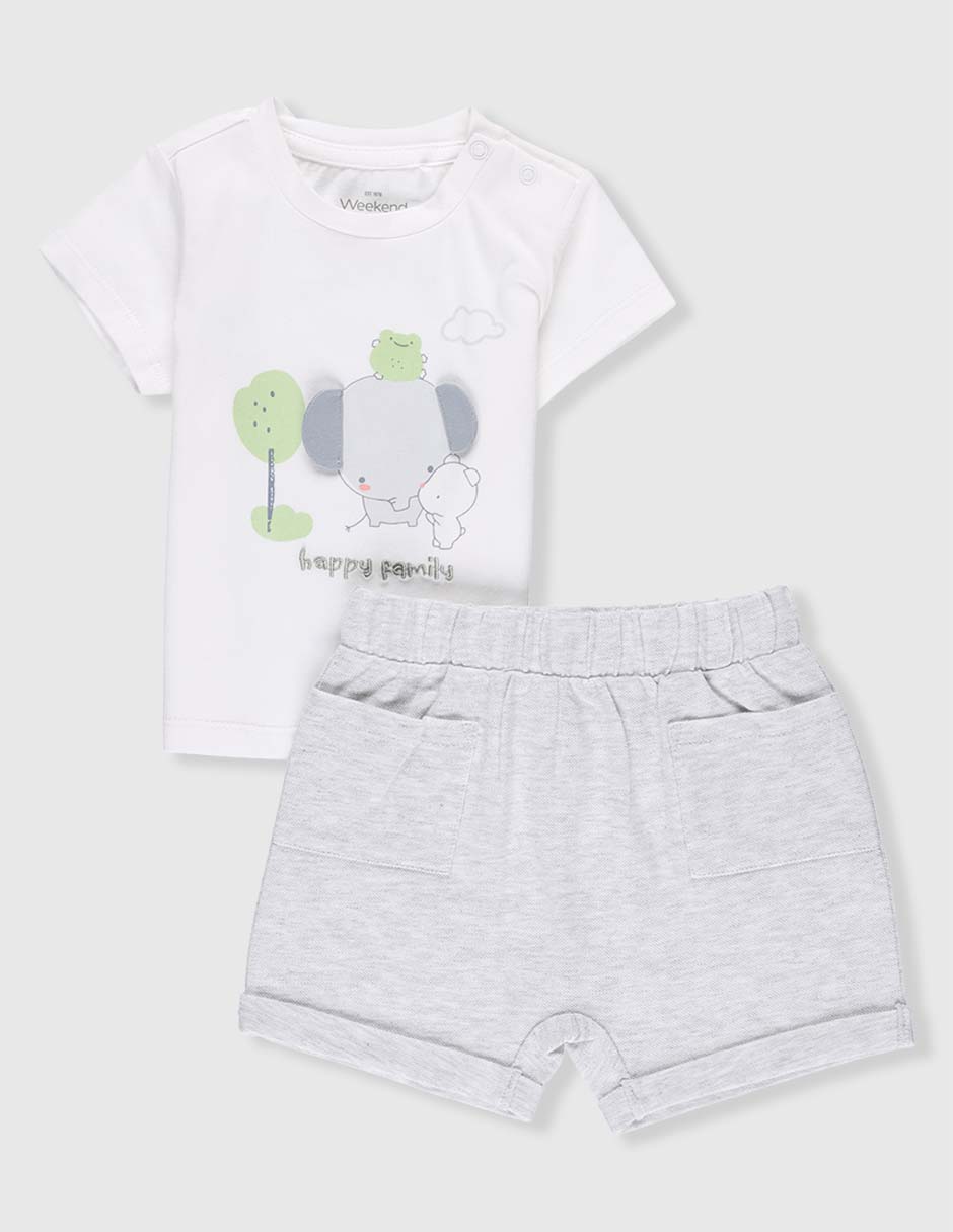 Conjunto casual de algodón para bebé niño