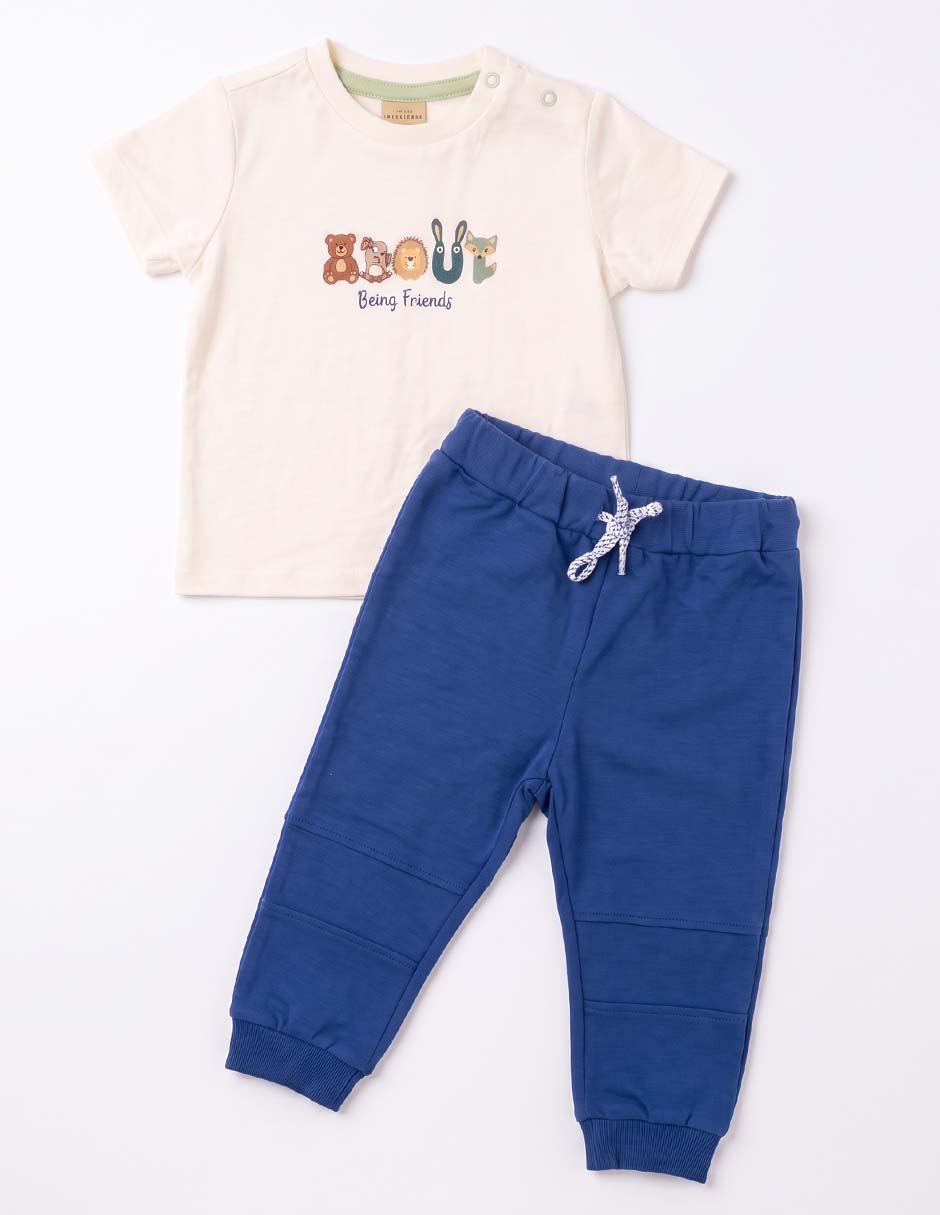 Conjunto casual de algodón para bebé niño Conjunto casual de algodón para bebé niño