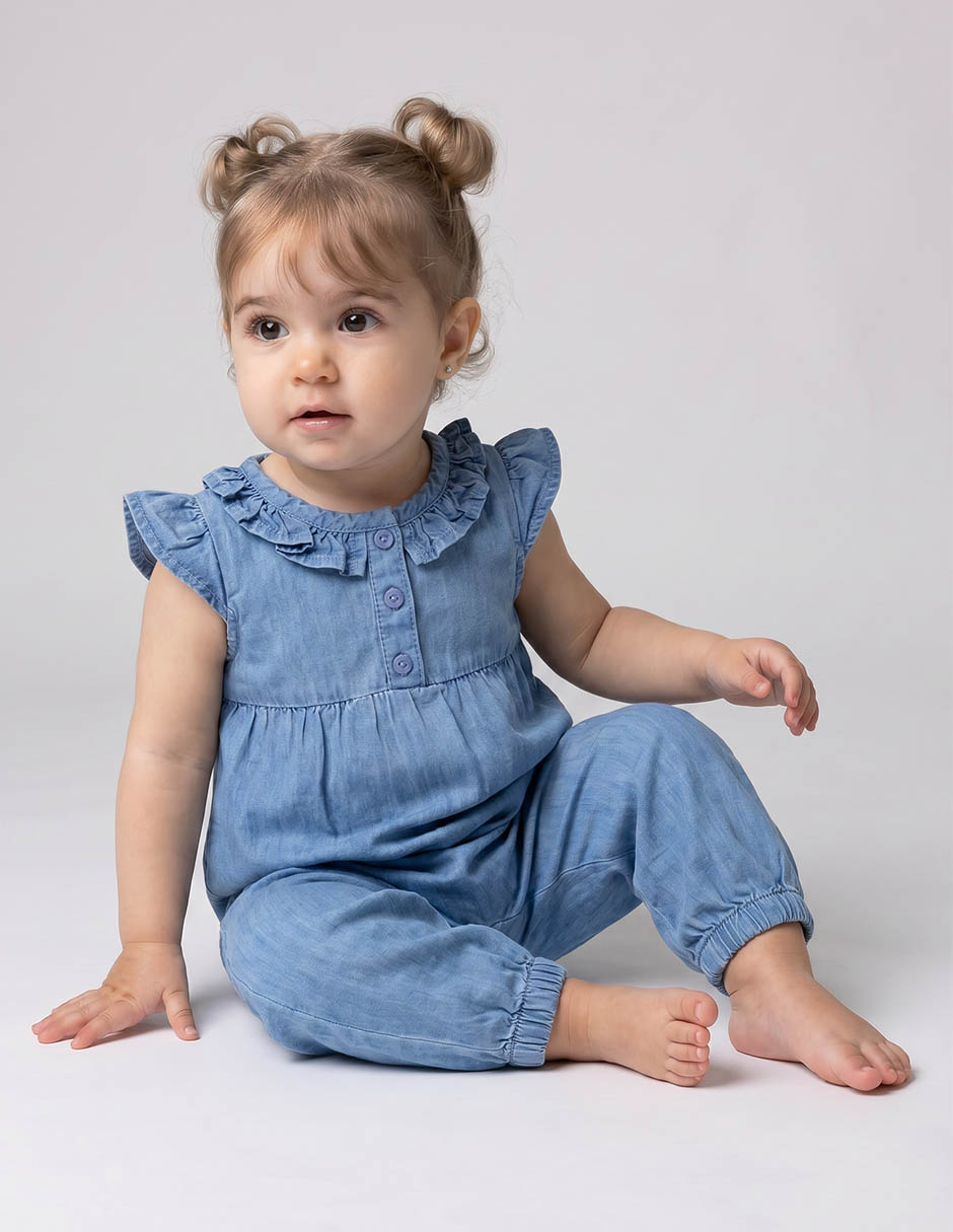 Overol de algodón para niña Overol de algodón para niña