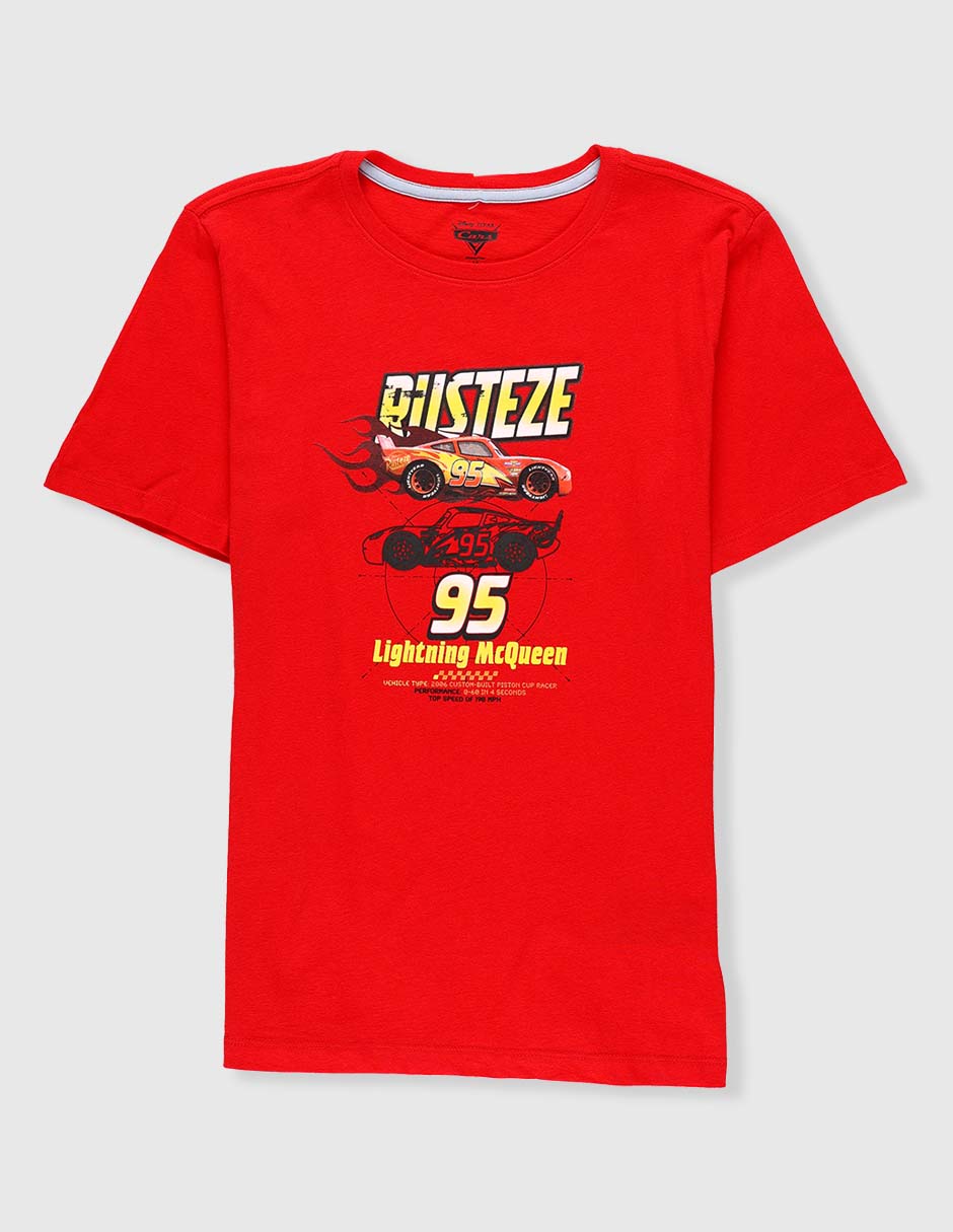 Playera Marvel Dtr Lightning McQueen manga corta para niño
