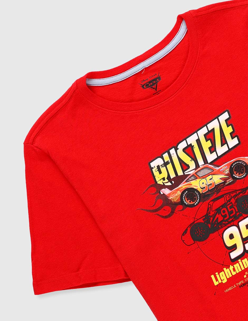 Playera Marvel Dtr Lightning McQueen manga corta para niño