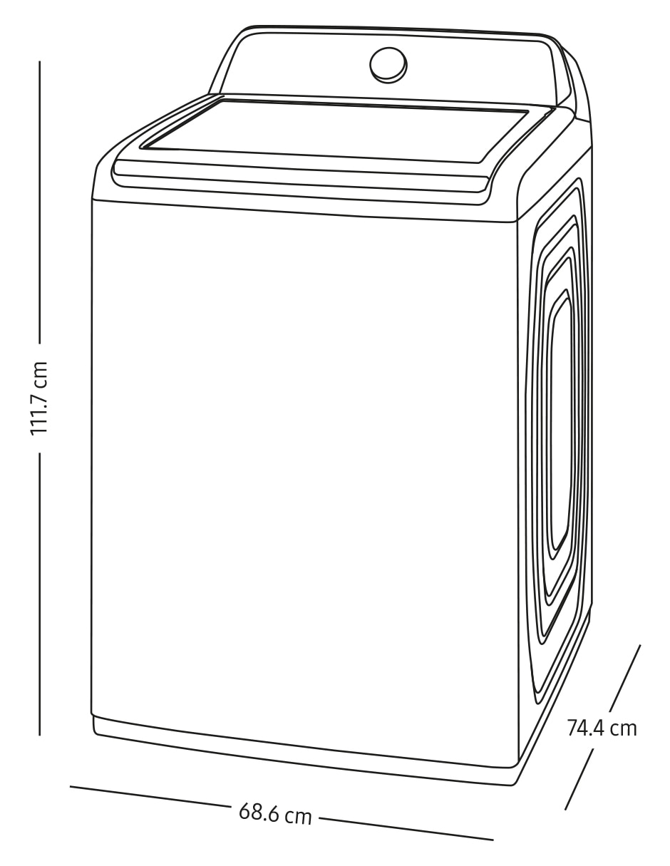 Lavadora Samsung 22 kg automática carga superior 
WA22B3550GW/AX