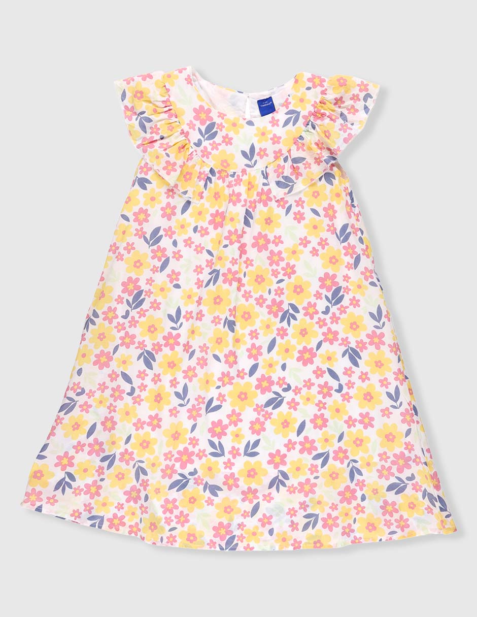 Vestido manga volantes para niña Vestido manga volantes para niña