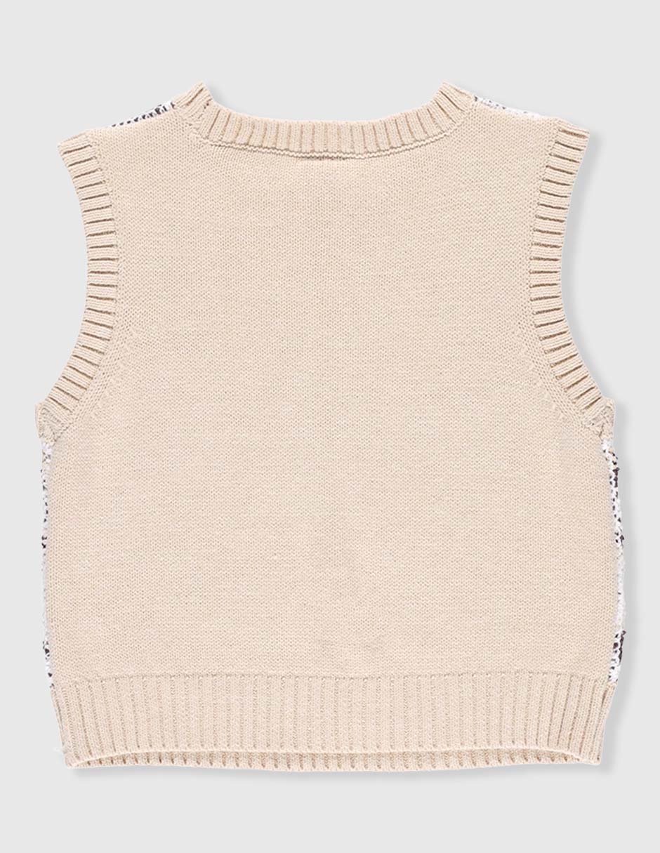 Chaleco tejido para niña